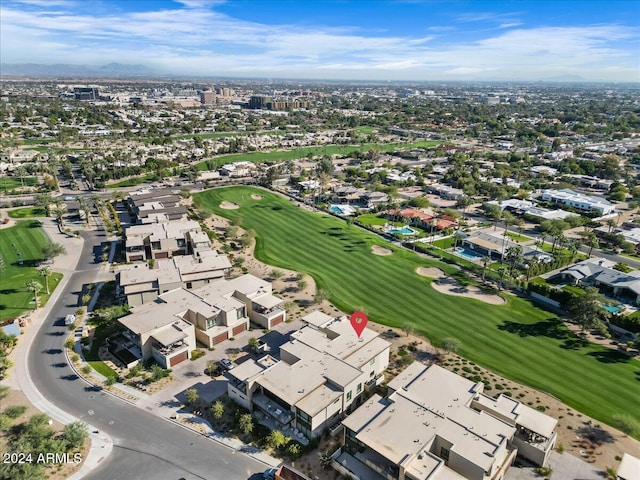 6311 E Phoenician Blvd Unit 21, Scottsdale, AZ 85251 - view of property location featuring a golf course, a mountain backdrop, and nearby suburban area