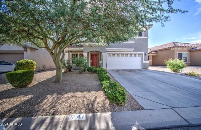 view of front of house featuring a garage