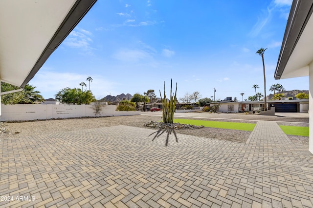 view of patio with fence