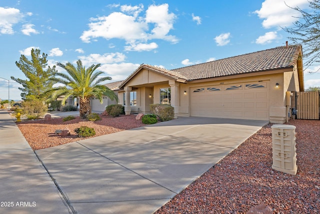 view of front of home featuring a garage