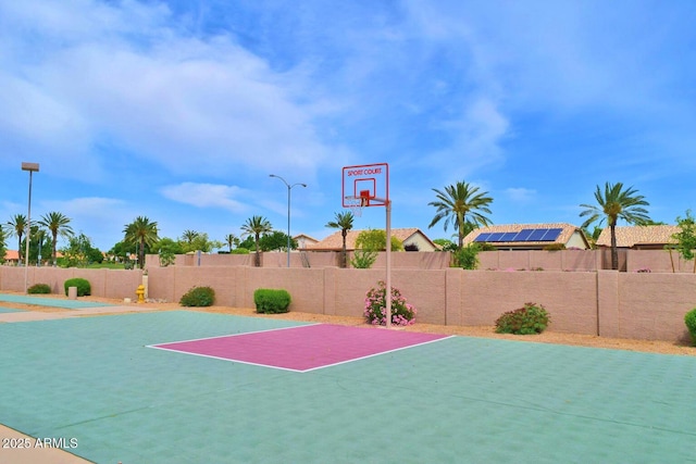 view of basketball court