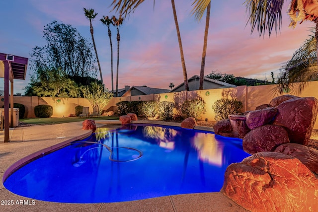 2108 E Patrick Ln, Phoenix, AZ 85024 - view of swimming pool with a fenced backyard and a patio area