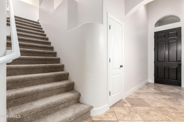 46065 W Meadows Ln, Maricopa, AZ 85139 - entryway with stairway and baseboards