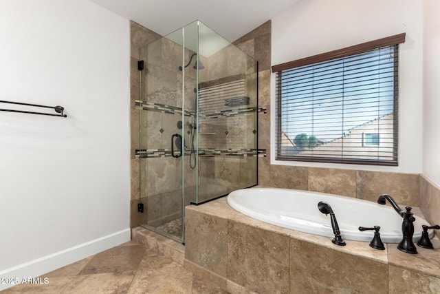 46065 W Meadows Ln, Maricopa, AZ 85139 - bathroom with a garden tub and a shower stall