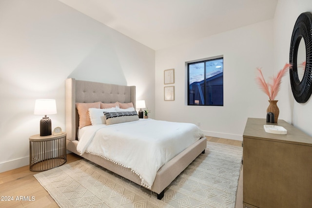 bedroom featuring light hardwood / wood-style floors