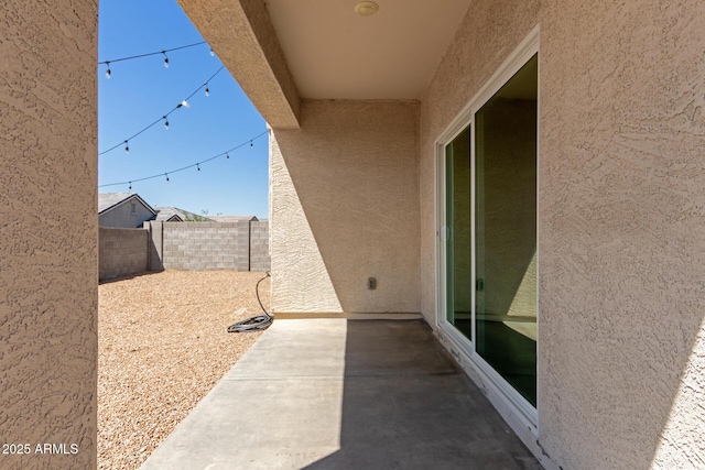 view of patio / terrace with fence