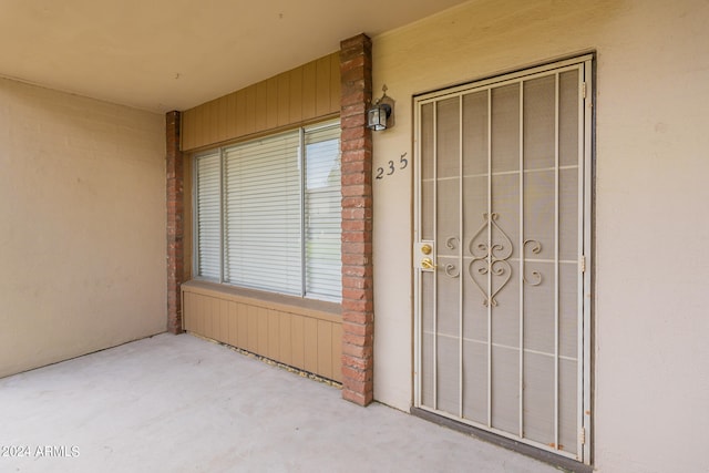 view of doorway to property