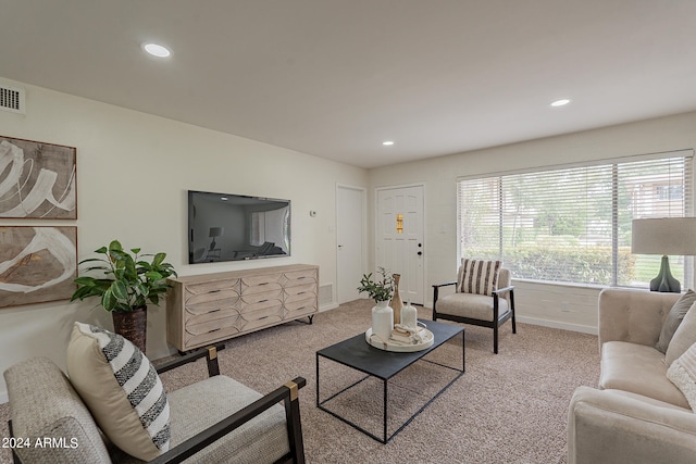 view of carpeted living room