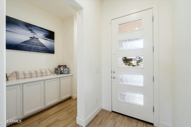 foyer featuring light hardwood / wood-style floors