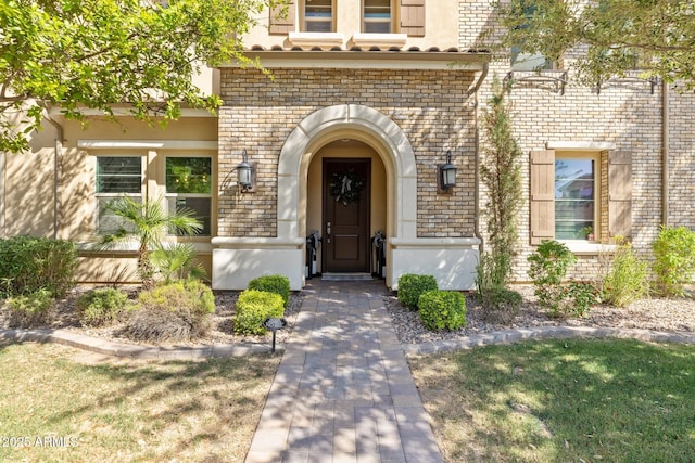 1941 W Yellowstone Way, Chandler, AZ 85248 - property entrance featuring stucco siding and brick siding