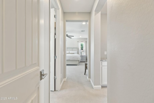 1941 W Yellowstone Way, Chandler, AZ 85248 - corridor featuring baseboards, light colored carpet, and recessed lighting
