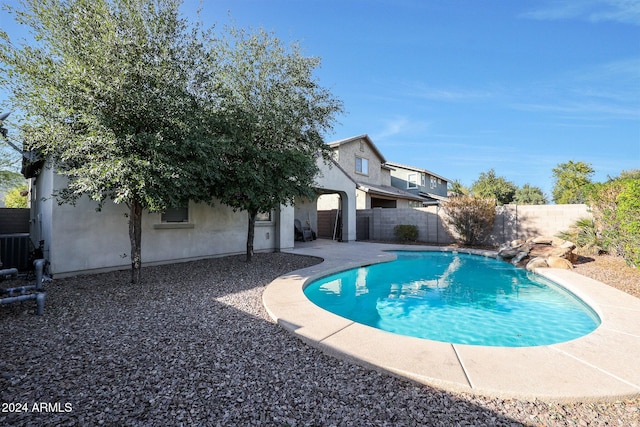 view of pool featuring a patio area