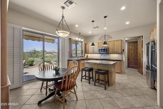 14007 E Lupine Ave, Scottsdale, AZ 85259 - dining area featuring recessed lighting and light tile patterned floors
