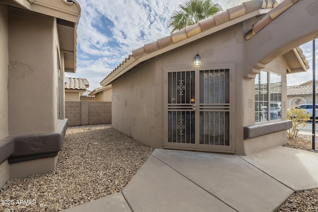 view of home's exterior with a patio