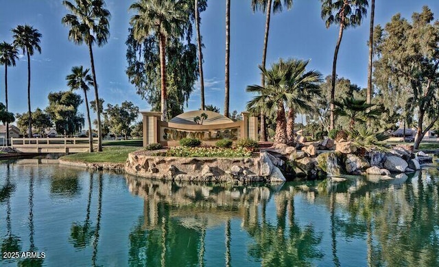 view of water feature