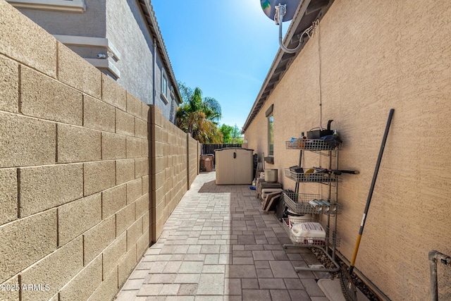 view of home's exterior with a patio area