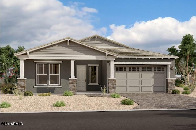 craftsman-style home featuring a garage