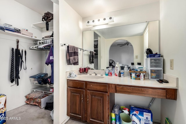 4957 W Onyx Ave, Glendale, AZ 85302 - bathroom featuring ceiling fan and vanity