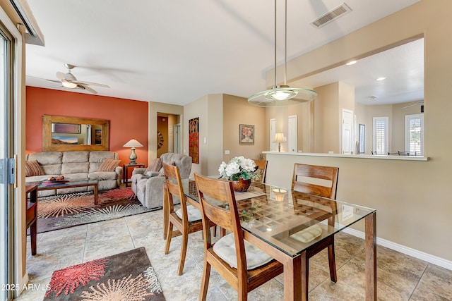 16857 W Villagio Dr, Surprise, AZ 85387 - dining room featuring ceiling fan and baseboards