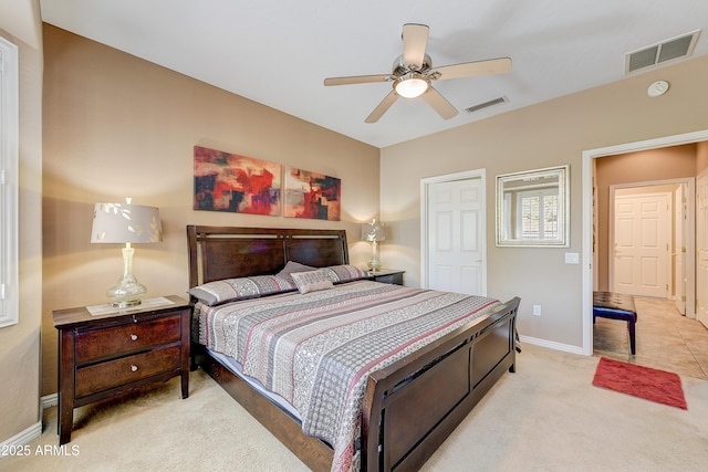 16857 W Villagio Dr, Surprise, AZ 85387 - bedroom featuring baseboards, carpet floors, and a ceiling fan