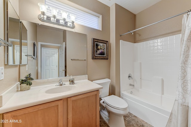 16857 W Villagio Dr, Surprise, AZ 85387 - full bath featuring toilet, vanity, and shower / bath combo