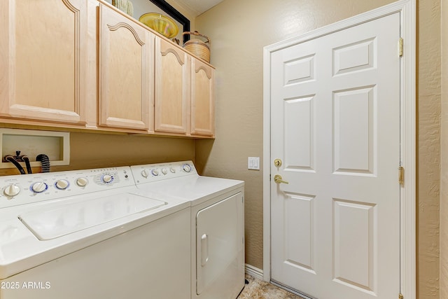 16857 W Villagio Dr, Surprise, AZ 85387 - washroom with independent washer and dryer, cabinet space, and a textured wall