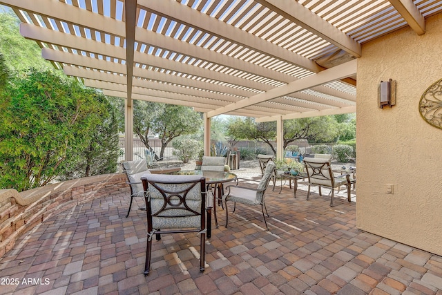 16857 W Villagio Dr, Surprise, AZ 85387 - view of patio / terrace with outdoor dining space and a fenced backyard