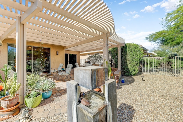 16857 W Villagio Dr, Surprise, AZ 85387 - view of patio / terrace with fence and a pergola