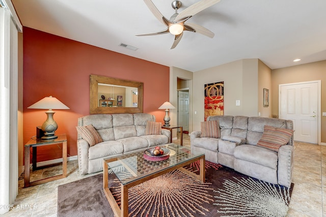 16857 W Villagio Dr, Surprise, AZ 85387 - living area with ceiling fan and recessed lighting