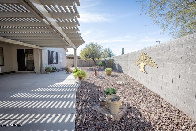 view of patio / terrace with a pergola