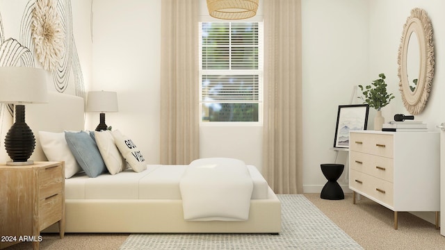 view of carpeted bedroom