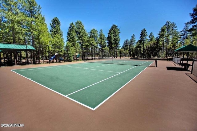 view of tennis court