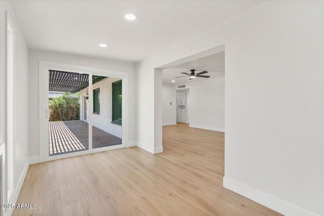 6908 E Windsor Ave, Scottsdale, AZ 85257 - spare room with light wood-type flooring and recessed lighting