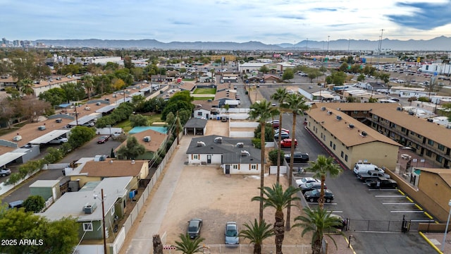 bird's eye view featuring a mountain view