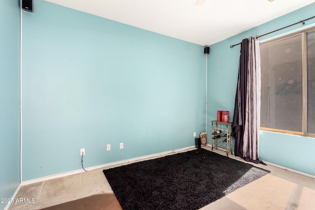 view of spare room