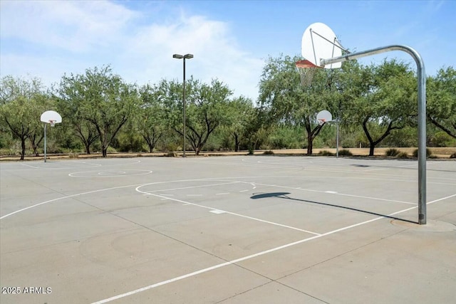 view of sport court featuring community basketball court