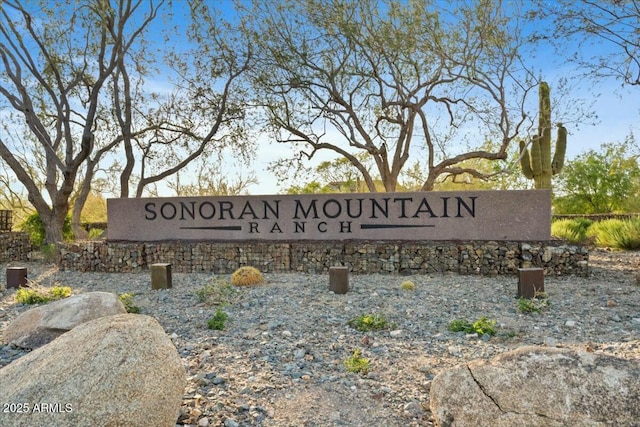 view of community sign