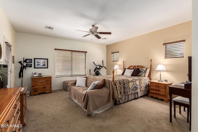 5735 S Cloverdale Ln, Gilbert, AZ 85298 - bedroom with carpet and ceiling fan