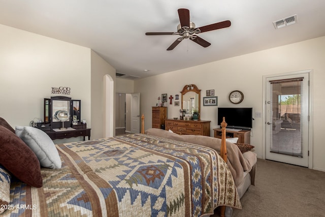 5735 S Cloverdale Ln, Gilbert, AZ 85298 - bedroom with carpet floors and a ceiling fan