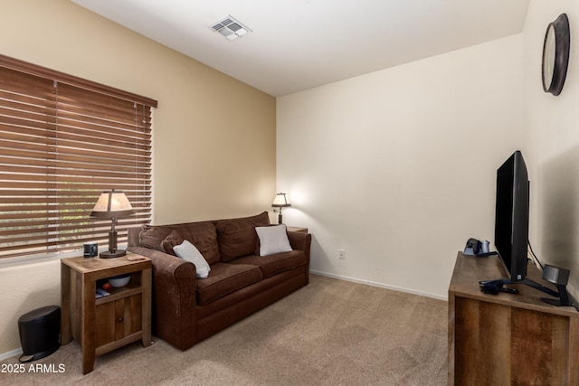 5735 S Cloverdale Ln, Gilbert, AZ 85298 - living room featuring light colored carpet and baseboards