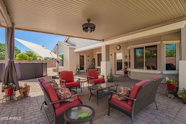 5735 S Cloverdale Ln, Gilbert, AZ 85298 - view of patio / terrace with outdoor lounge area