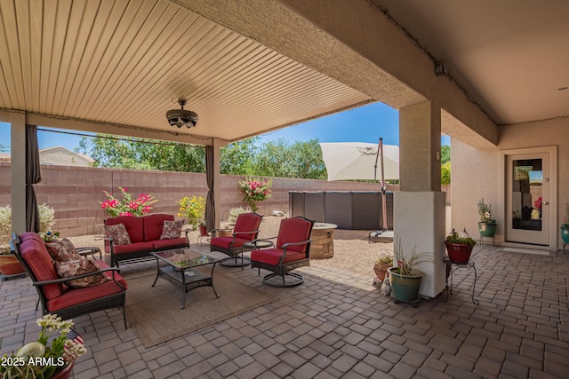 5735 S Cloverdale Ln, Gilbert, AZ 85298 - view of patio with outdoor lounge area