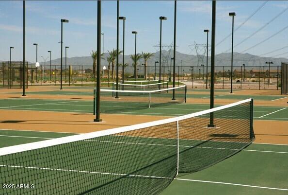 4108 N 304th Ln, Buckeye, AZ 85396 - view of tennis court with community basketball court and a mountain view