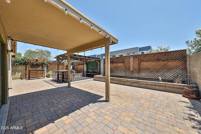 17421 N 14th St, Phoenix, AZ 85022 - fenced backyard with a patio area and a pergola