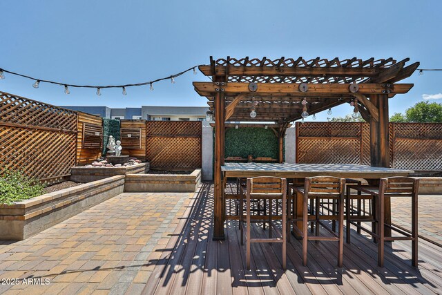 17421 N 14th St, Phoenix, AZ 85022 - fenced backyard with a pergola