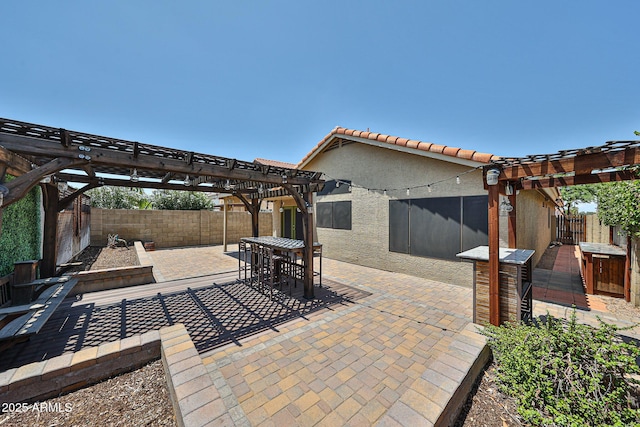 17421 N 14th St, Phoenix, AZ 85022 - fenced backyard featuring a pergola and a patio