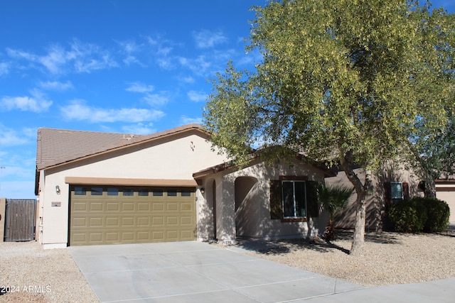 view of front of home featuring a garage