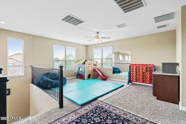 18309 N Crestview Ln, Maricopa, AZ 85138 - rec room with a ceiling fan and baseboards