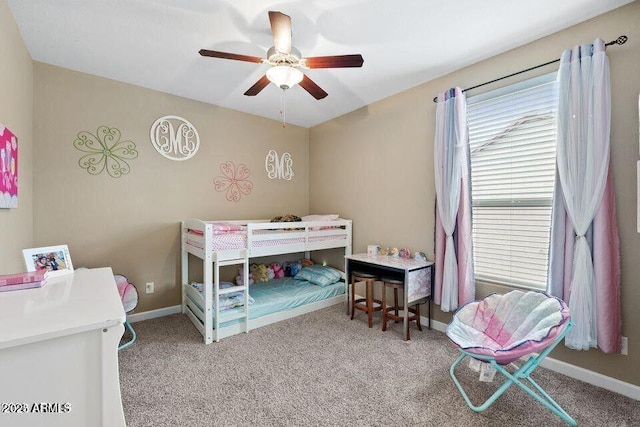 18309 N Crestview Ln, Maricopa, AZ 85138 - carpeted bedroom featuring baseboards and ceiling fan