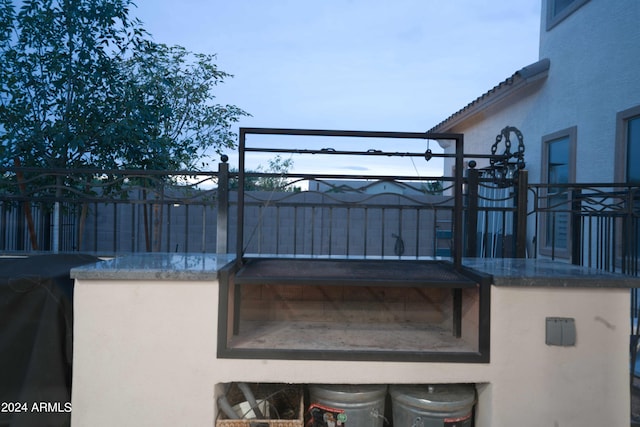 exterior space with area for grilling